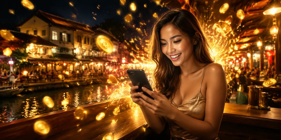 Pemain menggunakan aplikasi kasino mudah alih di Melaka